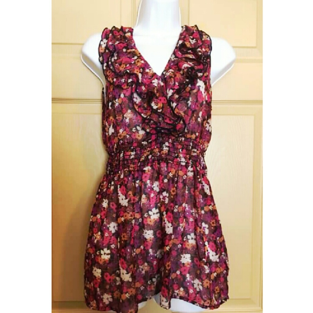 FLORAL SHEER TOP